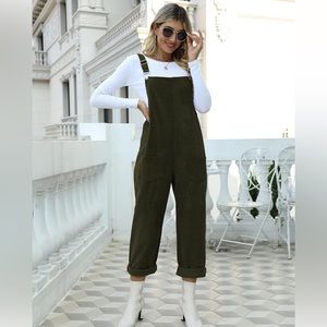 Corduroy Overalls For Women Adjustable Straps